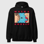 Malka-e-Gossip Unisex White & Black Hoodie