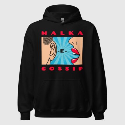 Malka-e-Gossip Unisex White & Black Hoodie